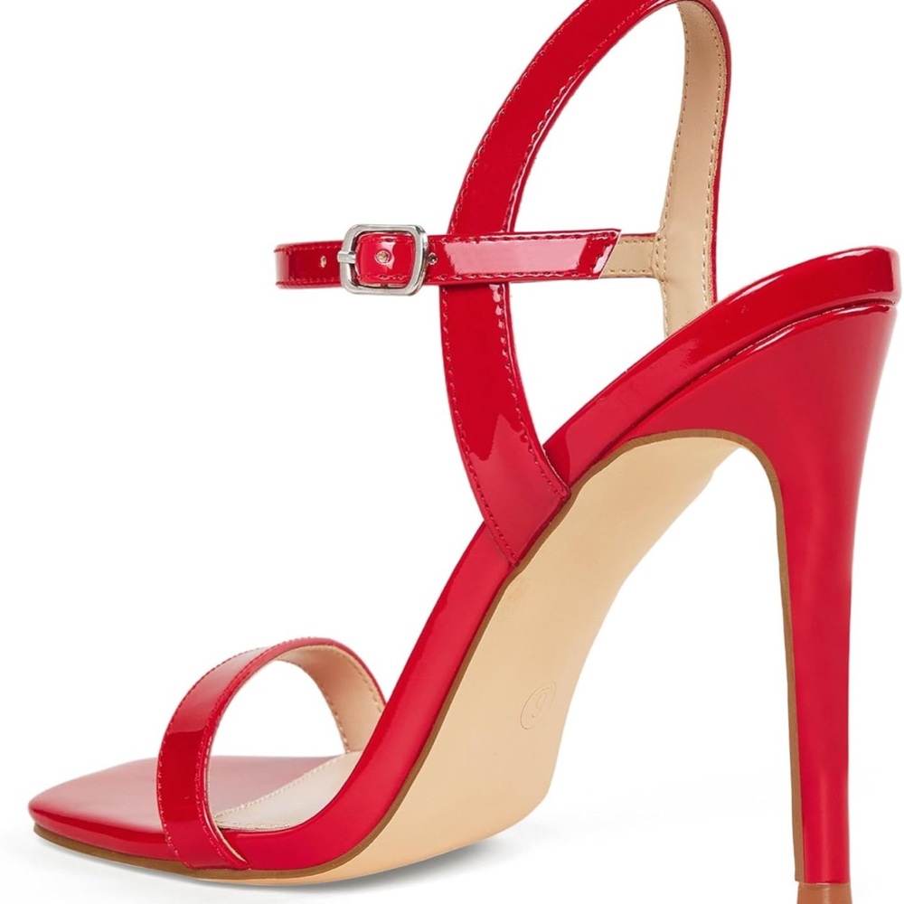 NWT Elisabet Tang Strappy Sling Back Stiletto Open Square Toe 4” Heels Sz 6 - Picture 4 of 8